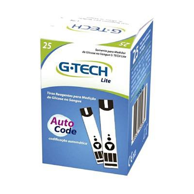 Tiras Reagentes para Teste de Glicose G-Tech 25 Unidades